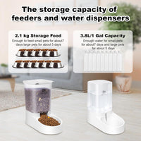 Marchul 1.1 Gallon Cat Water Dispenser - Feeder+Waterer+Mat - image 2