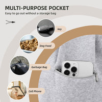 Adjustable Dog Sling Carrier with Pocket - Gray - image 2