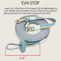 Lunge Line Polyester Cotton Lunge Line 25 Ft with EVA Stop Equine Lunge Line for Horses with Swivel Bolt Snap