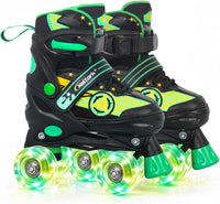 Kids Roller Skates for Boys - Star Green / X-Small(7C-9C)