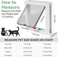 Cat Door for Interior/Exterior Doors and Walls – Essentials for Cats - White / Medium - image 3