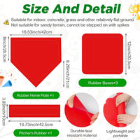Hiboom kickball set with four 10 inch red balls, rubber bases and air pump - view 22