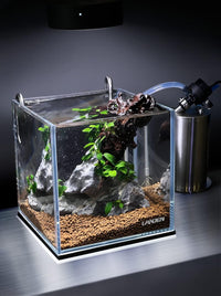 Aquarium 75H 37 Gallon Ultra Clear Glass Rimless Fish Tank – Essentials for Fish - Cube / 3.7Gal W9.84×D9.84×H9.84 in(25x25x25cm) - image 3