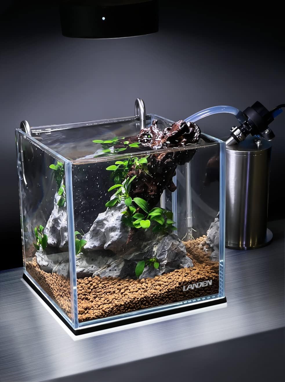 Aquarium 75H 37 Gallon Ultra Clear Glass Rimless Fish Tank – Essentials for Fish - Cube / 3.7Gal W9.84×D9.84×H9.84 in(25x25x25cm) - image 3