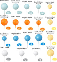 RASSLISA ball cake toppers, 56 plastic pearl balls in three sizes for cake decorating - view 20