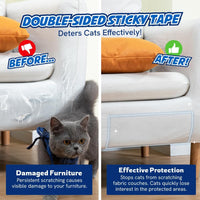 Panther Armor Cat Scratch Furniture Protector - Roll 2 Pack (4" x 20ft Each) - image 2
