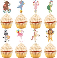 Adecortalk fall cupcake toppers, 48 glitter pumpkin, leaf and turkey picks in 8 designs - view 7
