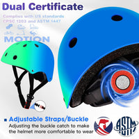 Toddler Kids Bike Helmet Set with Knee Elbow Pads - Cyanblue / Small: 20.1"-21.2"/51-54cm - image 4
