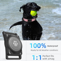 Airtag Dog Collar - 100% Waterproof Air tag Dog Collar Holder for Apple AirTag, Reflective, Soft Padded, Everlasting, GPS Dogs Collar for Small Medium Large Dogs (Pink, M)