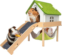 3 in 1 Enlarged Guinea Pig Hammock - Matcha White