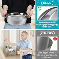 2Pcs 1.3 Gallons Food Grade Stainless Steel Large Dog Bowls – Essentials for Dogs - 1.3 Gallons - image 2