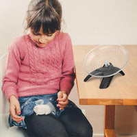 Hamster Wheel Silent Hamster Exercise Wheel Running Spinner Hamster Flying Saucer for Hamsters Gerbils Mice and Other Small Pets (Black)