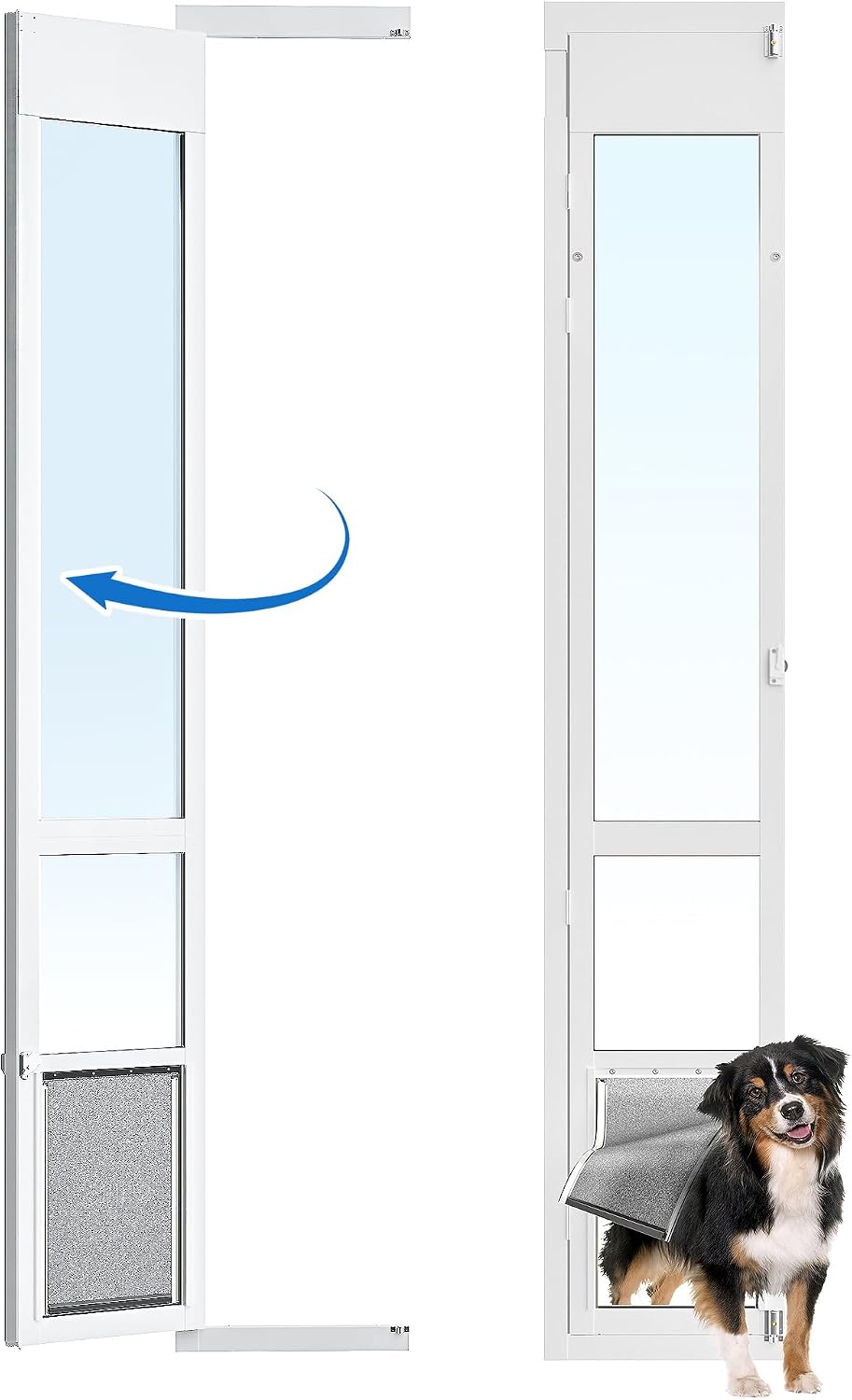 Large Dog Door for Sliding Glass Door - 96" Sliding Door / Large - 1 Flap