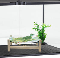 Bearded Dragon Bed, Wooden Reptile Sleeping Hammock - Small / Green 2 - image 3