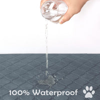Waterproof Dog Blanket, Soft Reversible Throw for Couch & Bed Protection – Essentials for Dogs - Blue+grey / 52x82 Inch (Pack of 1) - image 2