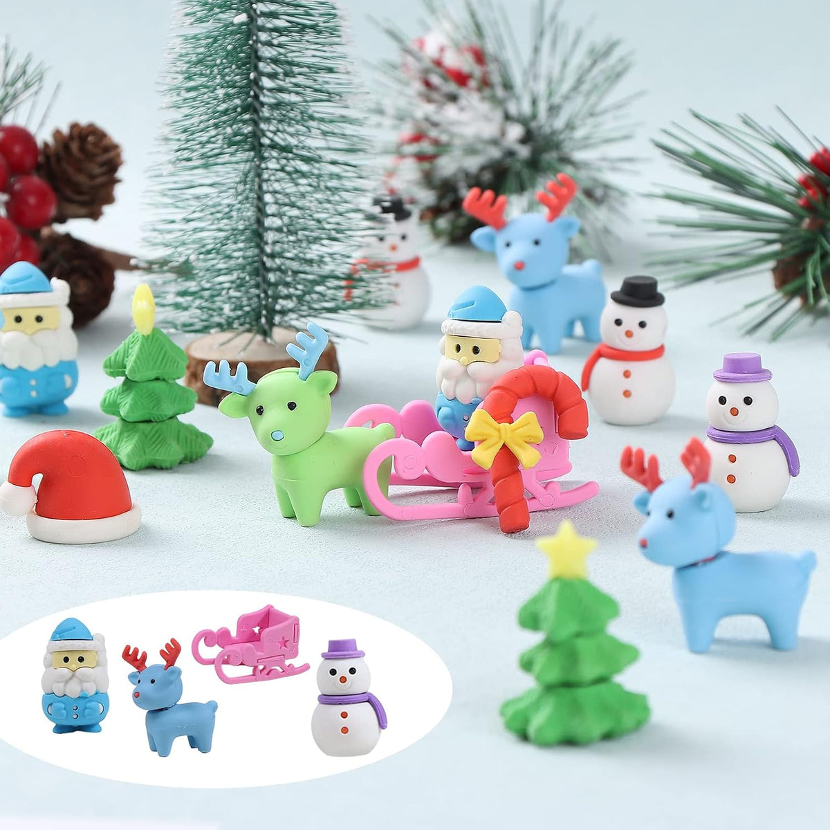 Kleeblatt Halloween erasers for kids shaped like pumpkins, ghosts, bats, skulls and cats - view 14