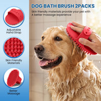 Dog Grooming Rake 4-in-1 Kit, Deshedding Undercoat Rake - Red - image 3