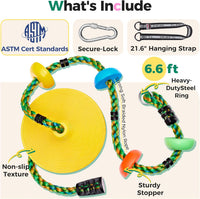 DECORLIFE Tree Swing for Kids - Multicolored,yellow - image 2