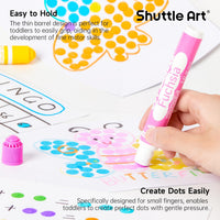 Shuttle Art Dot Markers, 15 Colors Washable Markers for Toddlers - 15 Colors / 75 - image 3