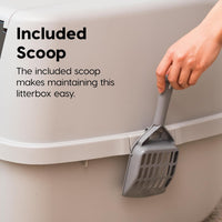 IRIS USA Large Front Door Cat Litter Box, Walk-in Entry - Jumbo Enclosed / Gray - image 3
