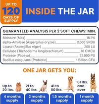 Bark&Spark Vet Strength Dog Probiotics Chews & Digestive Enzymes for Allergies Itchy Skin - Dogs Digestive Health - Gas, Diarrhea, Constipation Relief Pills - Prebiotics for Dogs Gut Health (120 Ct)