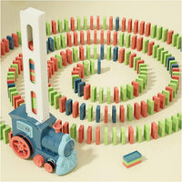 PREPHY Domino Train Toys Kids Games - Morandi Blue