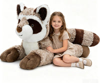 BENINY 31 Inch Giant Bunny Stuffed Animal - Raccoon_brown 30in
