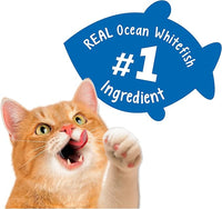 Purina Friskies Party Mix Cat Treats, Beachside Crunch, Made with Ocean Whitefish, Crunchy Cat Treats for Adult Cats, 20-Ounce Resealable Canister (Pack of 4)