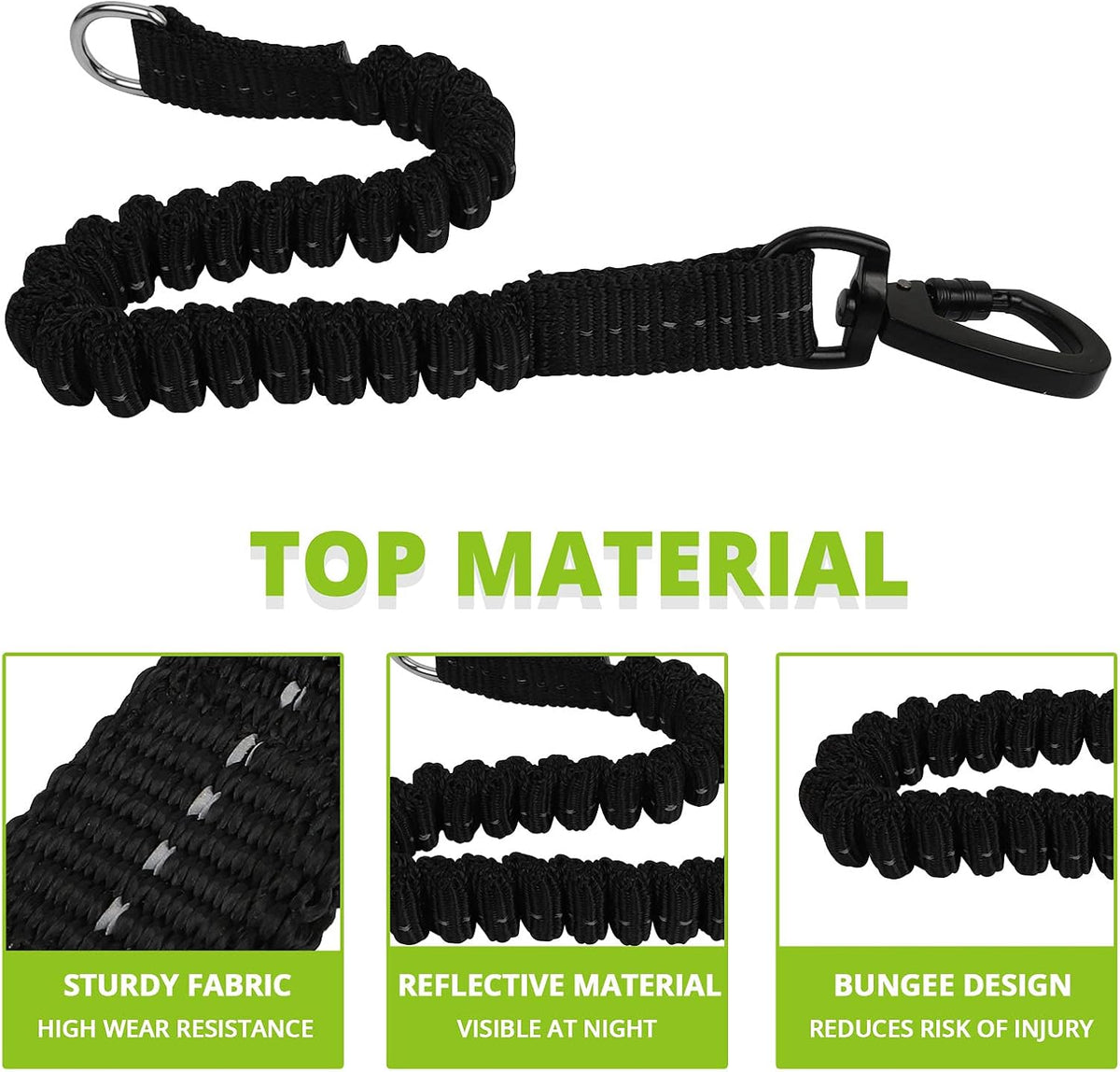 Long Dog Leash 15 FT: Heavy Duty Rope Leashes for Dogs Training - Green / 30ft*1/3'' - image 2
