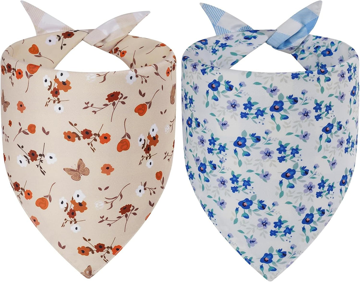 Halloween Dog Bandanas Large 2PCS - Sping-26-blue mihui / Small