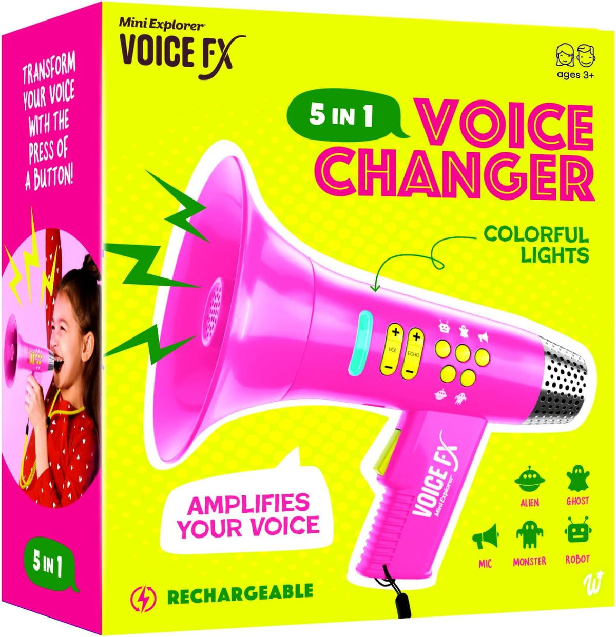 5 In 1 Voice Changer for Kids - Pink
