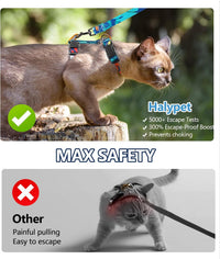 Cat Harness and Leash Set, Escape Proof Cat Harnesses – Essentials for Cats - Morandi Green / Medium (8-18 lb) - image 3