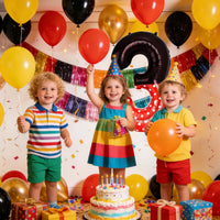 40 Inch Vibrant Spider-Themed Number Foil Balloons - Black Red / 3 - image 2
