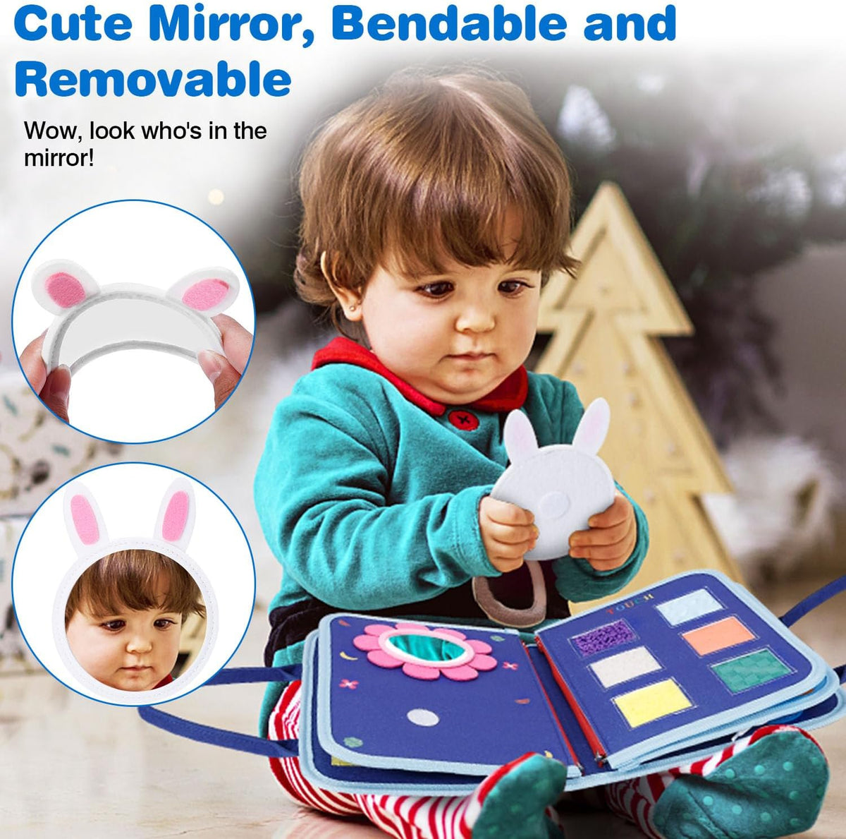 JHkim Busy Board Montessori Toys for Boys Girls Gifts - Blue - image 2