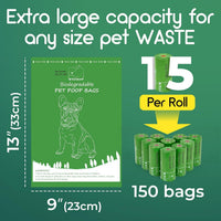 ATIFBOP Biodegradable Dog Poop Bags Rolls 360 Count Scented - 150 Count (Pack of 1) / Natural Unscented - image 2