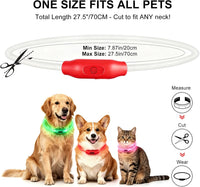 2-Pack LED Dog Collar, Light Up Dog Collars - Red&Pink - image 4
