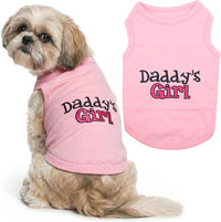 Parisian Pet Dog Shirt, 100% Cotton Shirts for Medium Dogs - Daddy's Girl / Medium (8-12lbs)