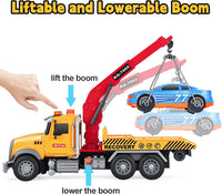 SASBSC 3-in-1 big crane truck toy with extended boom, rope hook and friction wheels - view 3
