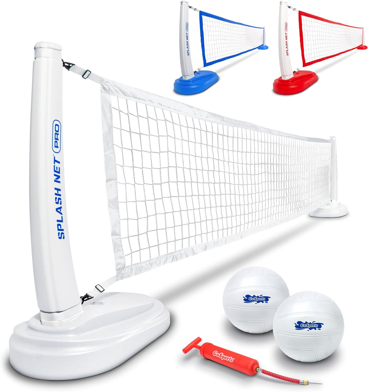 GoSports Splash Net PRO Pool Volleyball Net, or Blue - White