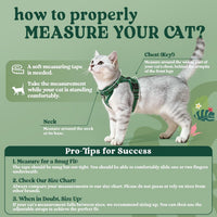 rabbitgoo Cat Harness and Leash Set, Escape Proof Vest - S / Rainforest Green - image 2