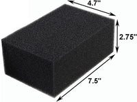 AQUANEAT 2 Pack Aquarium Bio Sponge Filter Media Pad Cut-to-Size Open Cell Foam Sheet for Fish Tank Sump (7.5" x 4.7" x 2.75")