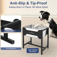 2.5 Gallon Elevated Dog Water Bowl for Large Breeds - 16.5in Height - image 3