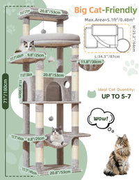 Taoqimiao Heavy-Duty Cat Tree - Light Gray - image 2