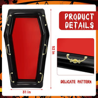 Aoriher 1 Pack 52" Halloween Inflatable Coffin Cooler Fake Coffin - Red / 1 - image 2