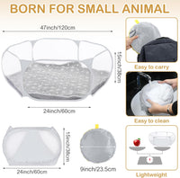 Guinea Pig Playpen with Mat Small Animal - Gray / Star - image 3