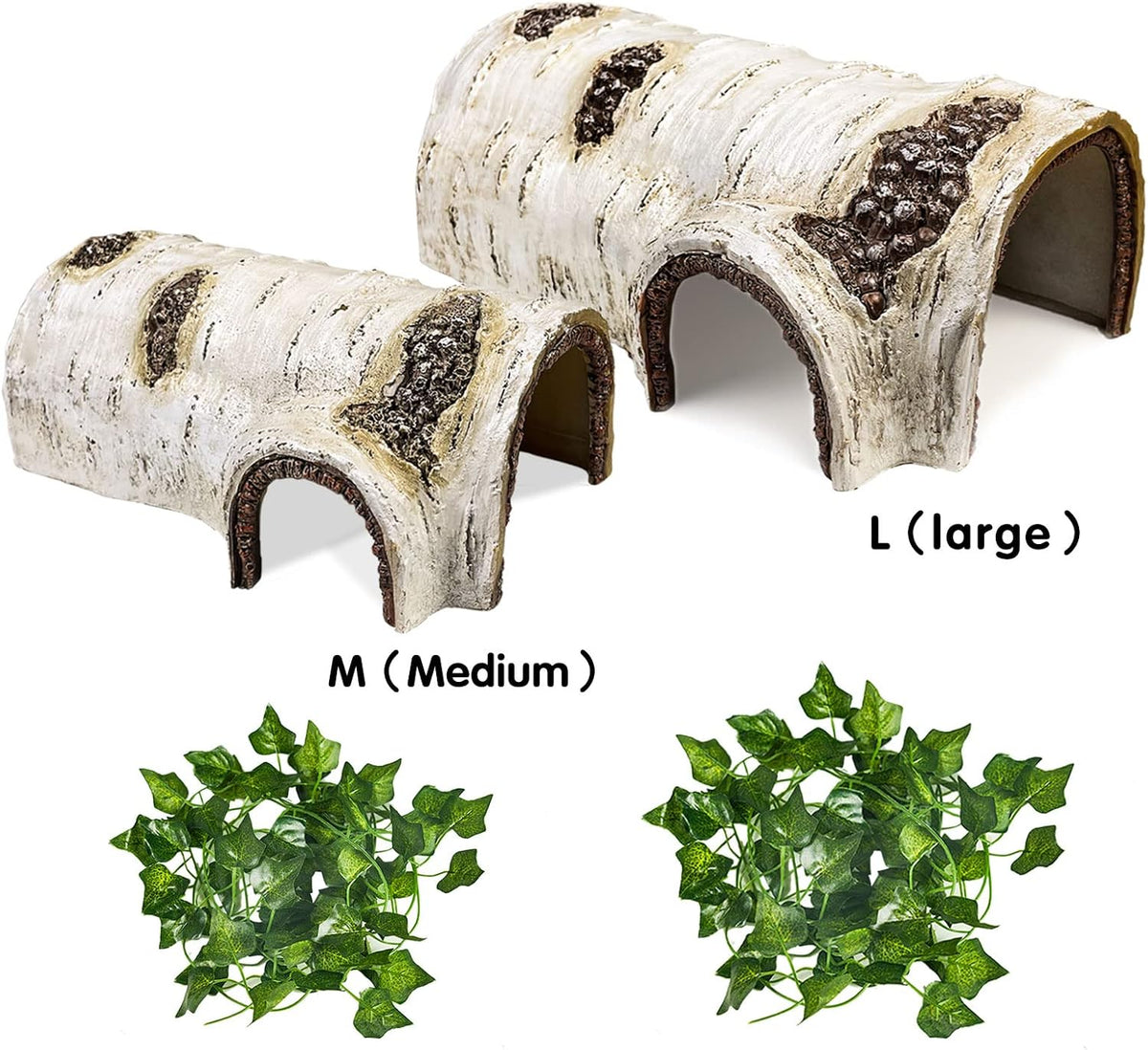 Reptile Hide Snake Cave Large Simulation Stone Resin Hideout Leopard - D-Medium - image 4
