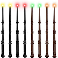 KingVows Light Up Magic Wizard Wand with 4 Color Lights & Sound - Brown & Black
