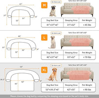 GGIB Calming Dog Bed Fluffy Plush Dog Mat for Furniture Protector with Removable Washable Cover for Large Medium Small Dogs and Cats (Extra Large (53x39.3x6), Pink)