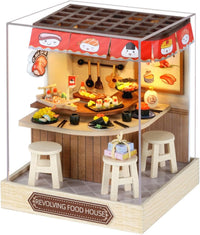OZJAY Warm Christmas Lodge miniature house kit for adults with LED lights - view 4