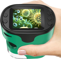 Kids Digital Microscope Science Gift: Complete STEM Toy Kit for Ages - Green